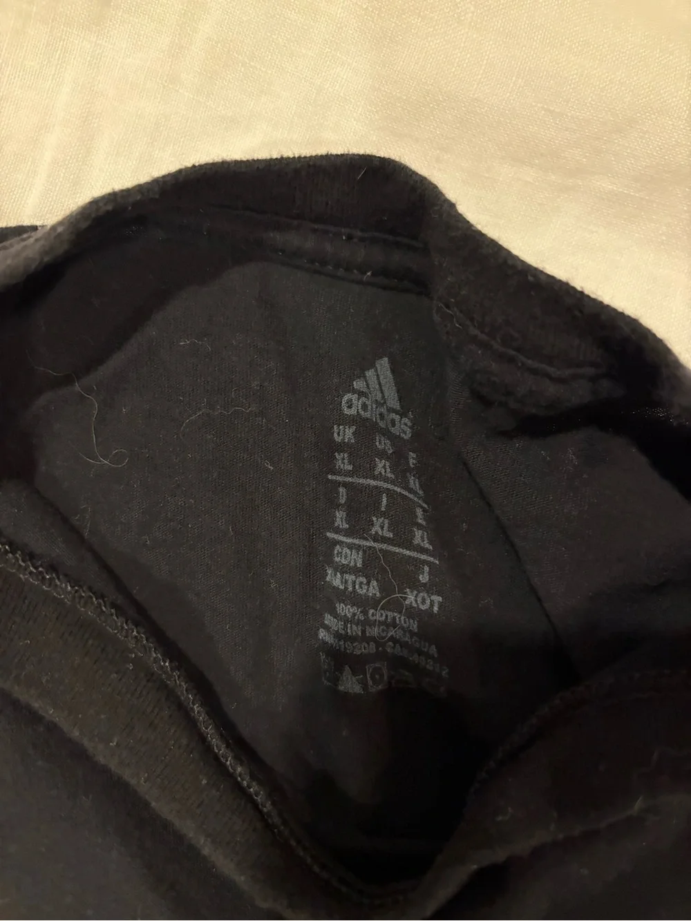 adidas Black Logo Crewneck T-Shirt